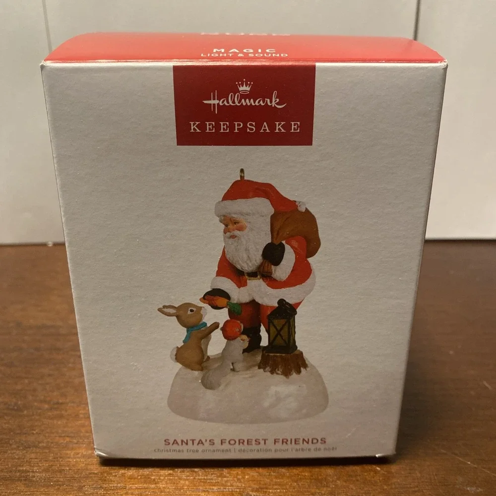 Hallmark Keepsake Santa's Forest‎ Friends Light Sound Magic Ornament 2022 tested